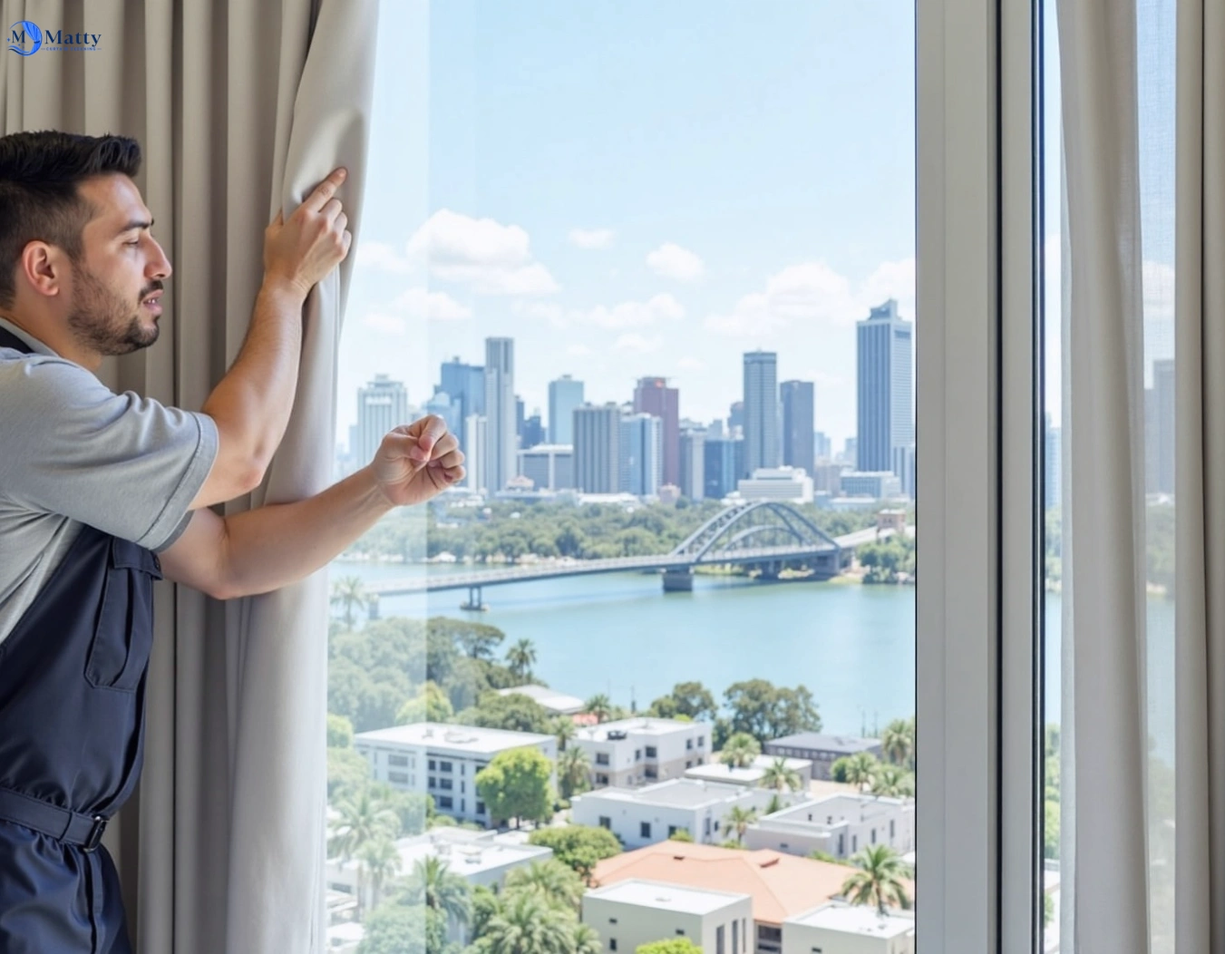 Professional curtain steam cleaning service dharruk-nsw QLD by Matty Curtain Cleaning